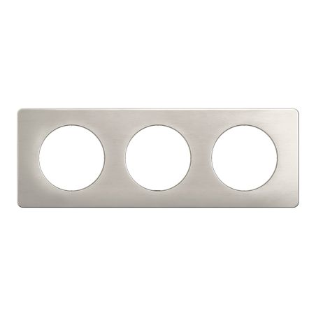 CP1703 Plaque de finition triple Legrand Céliane, coloris aluminium satiné