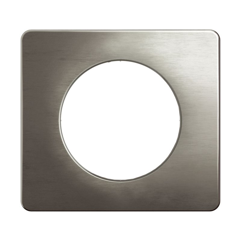 CP1801 Plaque de finition simple Legrand Céliane, coloris acier satiné