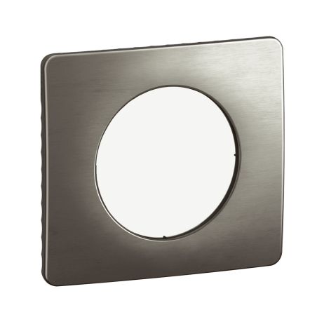 CP1801 Plaque de finition simple Legrand Céliane, coloris acier satiné