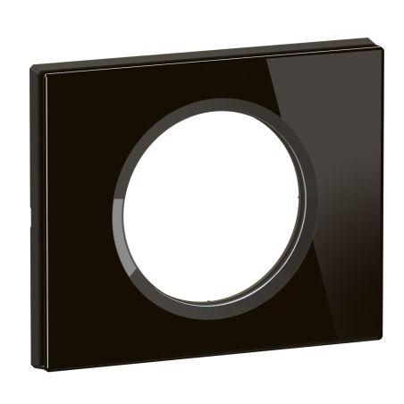 CP1901 Plaque de finition simple Legrand Céliane, coloris onyx noir