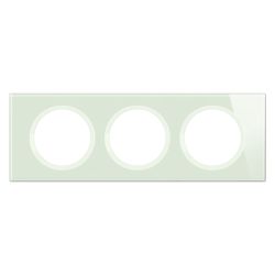 CP2003 Plaque de finition triple Legrand Céliane, coloris opale blanc