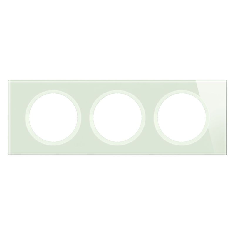 CP2003 Plaque de finition triple Legrand Céliane, coloris opale blanc