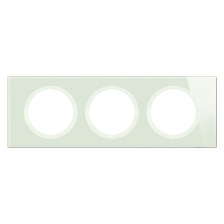 CP2003 Plaque de finition triple Legrand Céliane, coloris opale blanc