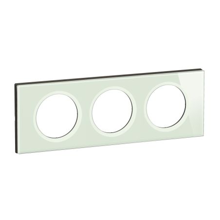 CP2003 Plaque de finition triple Legrand Céliane, coloris opale blanc