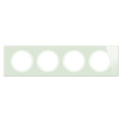 CP2004 Plaque de finition quadruple Legrand Céliane, coloris opale blanc