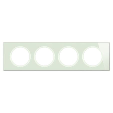 CP2004 Plaque de finition quadruple Legrand Céliane, coloris opale blanc