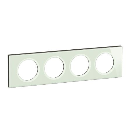 CP2004 Plaque de finition quadruple Legrand Céliane, coloris opale blanc