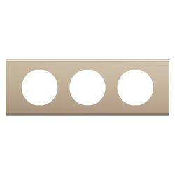 CP2103 Plaque de finition triple Legrand Céliane, coloris nickel satiné