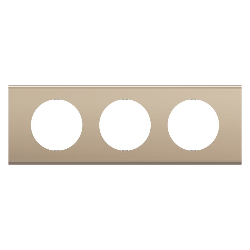 CP2103 Plaque de finition triple Legrand Céliane, coloris nickel satiné