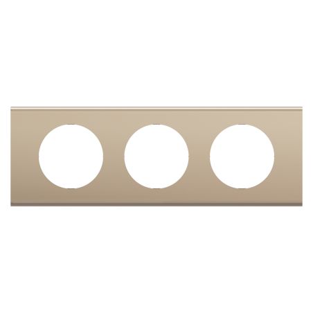 CP2103 Plaque de finition triple Legrand Céliane, coloris nickel satiné