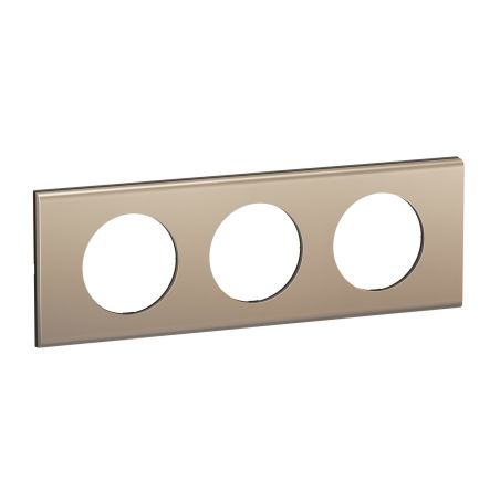 CP2103 Plaque de finition triple Legrand Céliane, coloris nickel satiné