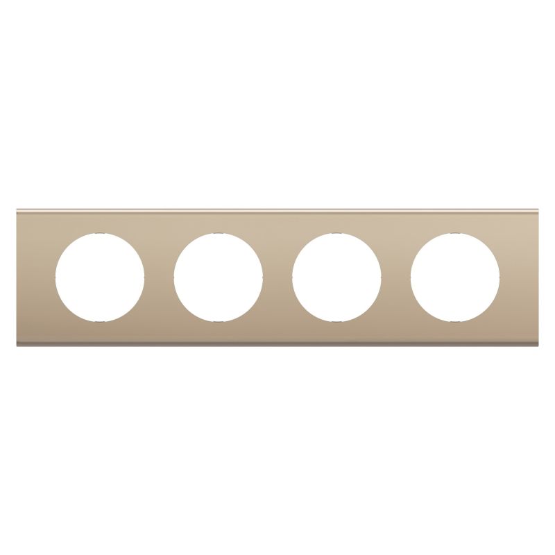 CP2104 Plaque de finition quadruple Legrand Céliane, coloris nickel satiné