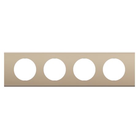 CP2104 Plaque de finition quadruple Legrand Céliane, coloris nickel satiné