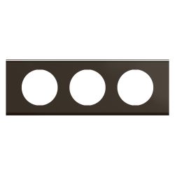 CP2203 Plaque de finition triple Legrand Céliane, coloris nickel sombre satiné