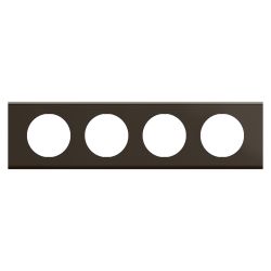 CP2204 Plaque de finition quadruple Legrand Céliane, coloris nickel sombre satiné