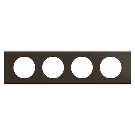 CP2204 Plaque de finition quadruple Legrand Céliane, coloris nickel sombre satiné