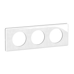 CP2303 Plaque de finition triple Legrand Céliane, coloris porcelaine limoges