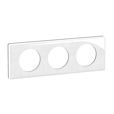 CP2303 Plaque de finition triple Legrand Céliane, coloris porcelaine limoges