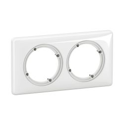 CP2701 Plaque de finition double blanc, IP44 Legrand Céliane
