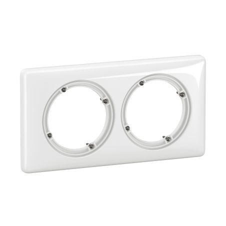 CP2701 Plaque de finition double blanc, IP44 Legrand Céliane