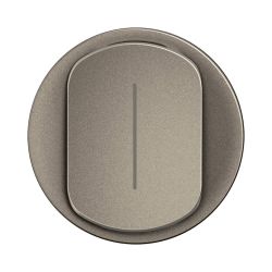 CT0007 Enjoliveur simple pour mécanisme interrupteur/va-et-vient ou poussoir témoin Legrand Céliane, coloris titanium