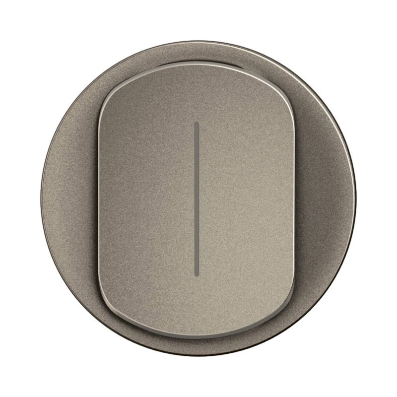 CT0007 Enjoliveur simple pour mécanisme interrupteur/va-et-vient ou poussoir témoin Legrand Céliane, coloris titanium