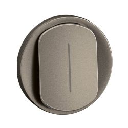 CT0007 Enjoliveur simple pour mécanisme interrupteur/va-et-vient ou poussoir témoin Legrand Céliane, coloris titanium