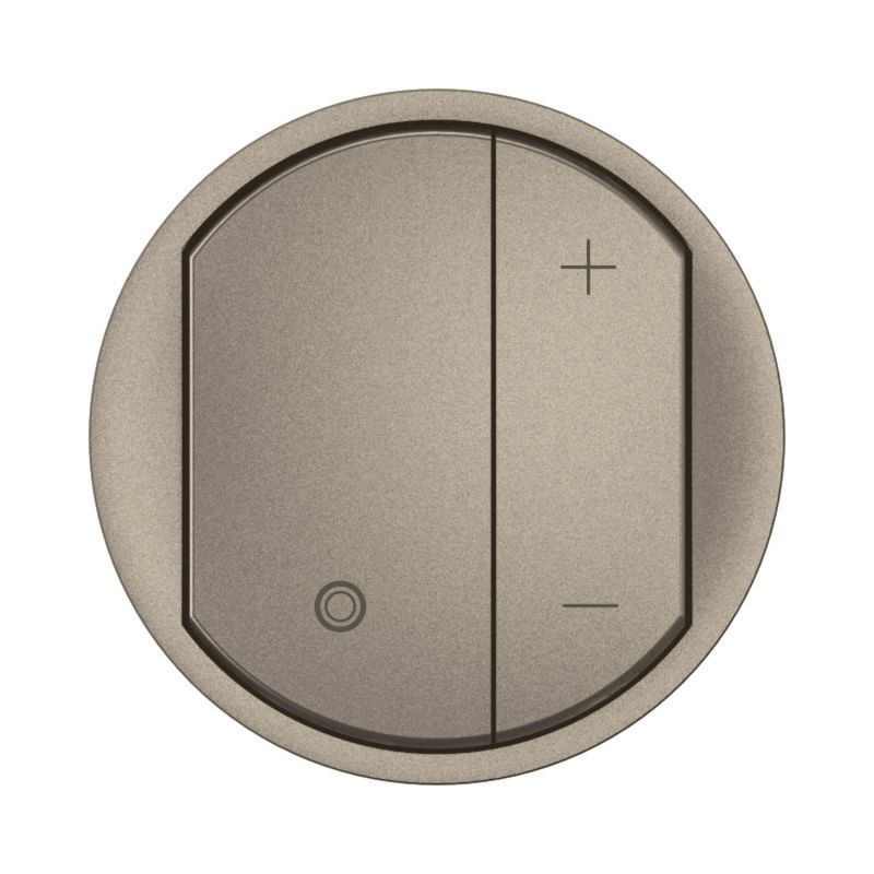 CT0061 Enjoliveur pour mécanisme variateur pour ballast 1-10V, 600VA, Avec Neutre Legrand Céliane, coloris titanium