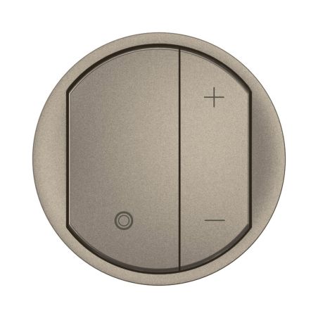 CT0061 Enjoliveur pour mécanisme variateur pour ballast 1-10V, 600VA, Avec Neutre Legrand Céliane, coloris titanium