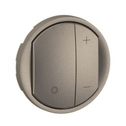 CT0061 Enjoliveur pour mécanisme variateur pour ballast 1-10V, 600VA, Avec Neutre Legrand Céliane, coloris titanium