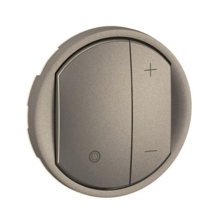 CT0061 Enjoliveur pour mécanisme variateur pour ballast 1-10V, 600VA, Avec Neutre Legrand Céliane, coloris titanium