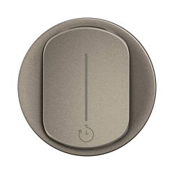 CT0077 Enjoliveur pour mécanisme interrupteur temporisé 2Fils sans neutre 1000W Legrand Céliane, coloris titanium