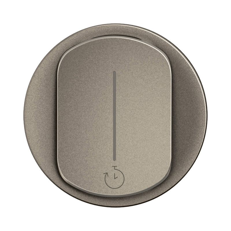 CT0077 Enjoliveur pour mécanisme interrupteur temporisé 2Fils sans neutre 1000W Legrand Céliane, coloris titanium