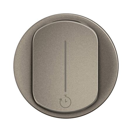 CT0077 Enjoliveur pour mécanisme interrupteur temporisé 2Fils sans neutre 1000W Legrand Céliane, coloris titanium