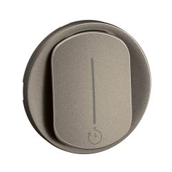 CT0077 Enjoliveur pour mécanisme interrupteur temporisé 2Fils sans neutre 1000W Legrand Céliane, coloris titanium