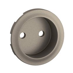 CT0110 Enjoliveurpour mécanisme prise de courant 2P, 16A, 250V Legrand Céliane, coloris titanium