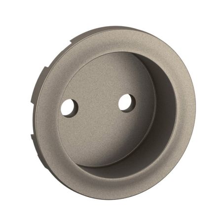 CT0110 Enjoliveurpour mécanisme prise de courant 2P, 16A, 250V Legrand Céliane, coloris titanium