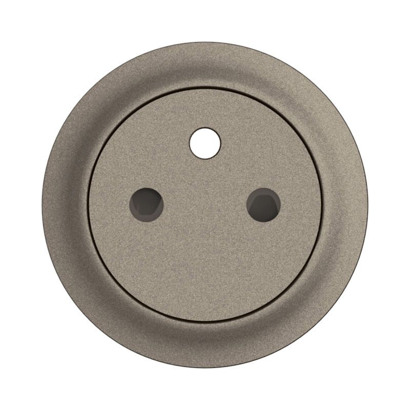 CT0111 Enjoliveur pour Mécanisme prise de courant 2P+T, 16A, 250V Legrand Céliane, coloris titanium