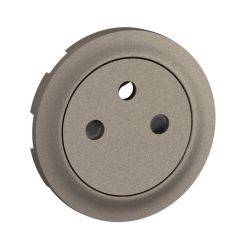 CT0111 Enjoliveur pour Mécanisme prise de courant 2P+T, 16A, 250V Legrand Céliane, coloris titanium
