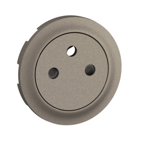 CT0111 Enjoliveur pour Mécanisme prise de courant 2P+T, 16A, 250V Legrand Céliane, coloris titanium