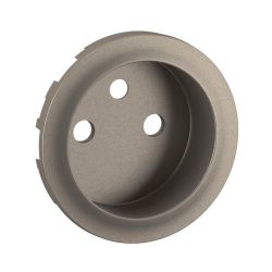 CT0116 Enjoliveur pour mécanisme prise de courant spéciale rénovation, 2P+T, 16A Legrand Céliane, coloris titanium