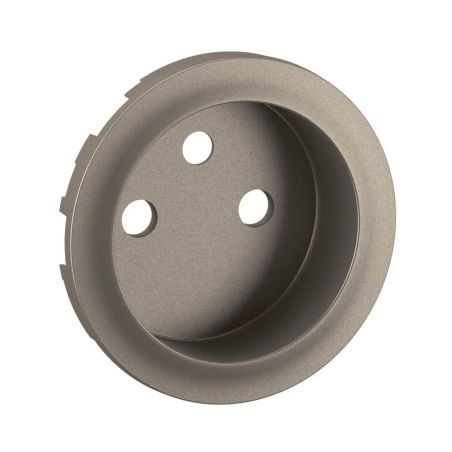 CT0116 Enjoliveur pour mécanisme prise de courant spéciale rénovation, 2P+T, 16A Legrand Céliane, coloris titanium