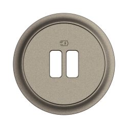 CT0154 Enjoliveur pour mécanisme simple ou double chargeur USB Legrand Céliane, coloris titanium