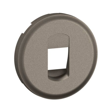 CT0311 Enjoliveur pour mécanisme prise haut-parleurs à poussette, Simple Legrand Céliane, coloris titanium