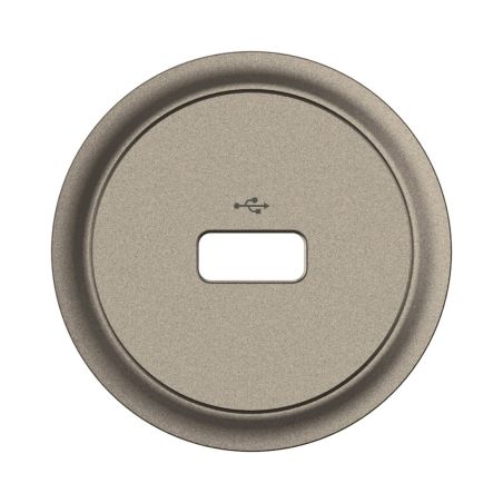 CT0325 Enjoliveur pour prise USB simple Legrand Céliane, coloris titanium