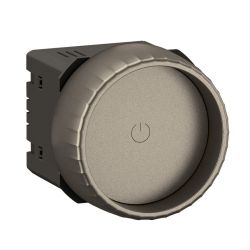 CT0408 Mécanisme variateur Rotary avec ou sans Neutre 200W LED avec enjoliveur Legrand Céliane, coloris titanium