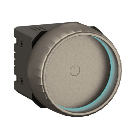 CT0408 Mécanisme variateur Rotary avec ou sans Neutre 200W LED avec enjoliveur Legrand Céliane, coloris titanium