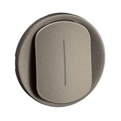 CT1005 Enjoliveur pour mécanisme permutateur lumineux Legrand Céliane, coloris titanium