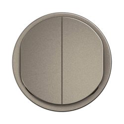 CT2001 Enjoliveur double pour mécanisme interrupteur/va-et-vient ou poussoir Legrand Céliane, coloris titanium
