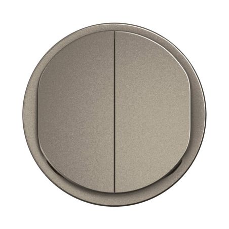 CT2001 Enjoliveur double pour mécanisme interrupteur/va-et-vient ou poussoir Legrand Céliane, coloris titanium
